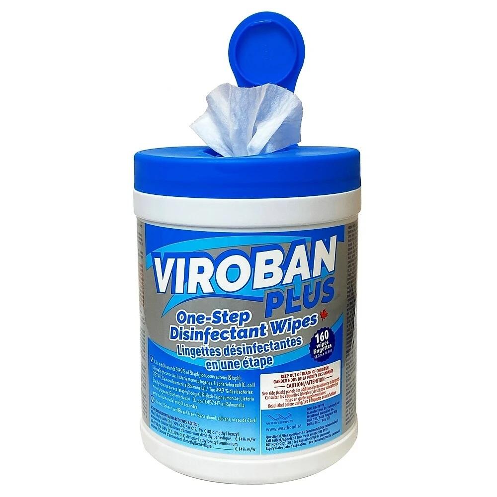 Viroban Plus Disinfectant Wipes - 160 Wipes<span class=' ItemWarning' style='display:block;'>Item is usually in stock, but we&#39;ll be in touch if there&#39;s a problem<br /></span>